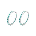 45 mm Fancy Lab-Grown Sapphire Hoop Earrings