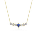 Sapphire Pear of Joy Necklace