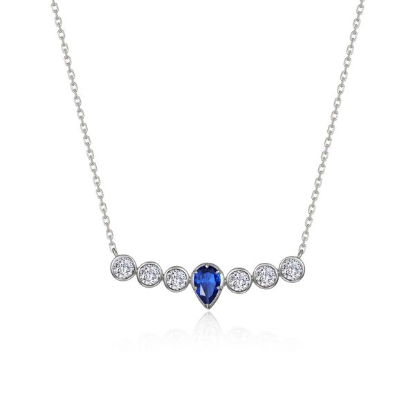 Sapphire Pear of Joy Necklace