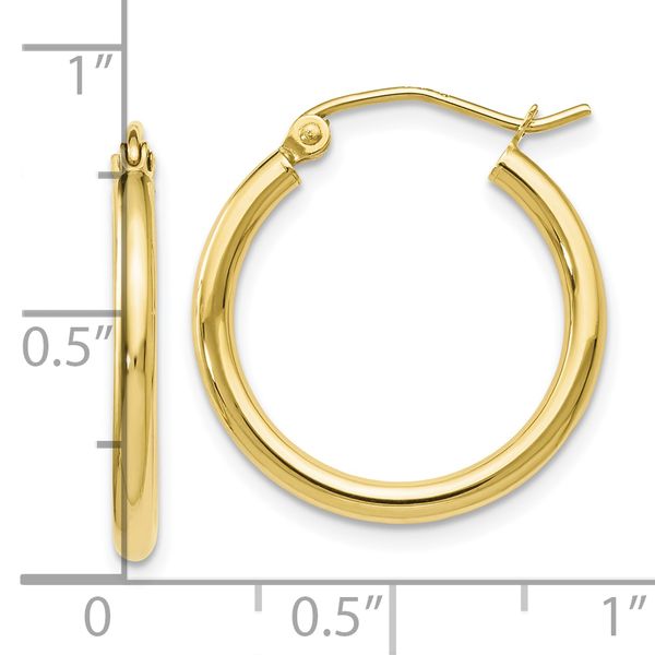 Leslie's 10K Polished Hinged Hoop Earrings - Image 4