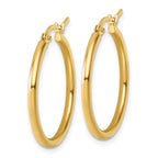 Leslie's 10K Polished Hinged Hoop Earrings - Image 2