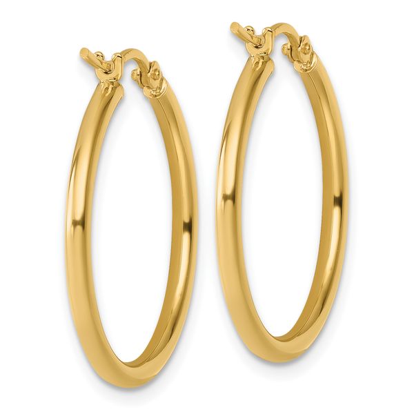 Leslie's 10K Polished Hinged Hoop Earrings - Image 4