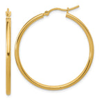 Leslie's 10K Polished Hinged Hoop Earrings