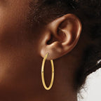Leslie's 10K Polished Hinged Hoop Earrings - Image 3