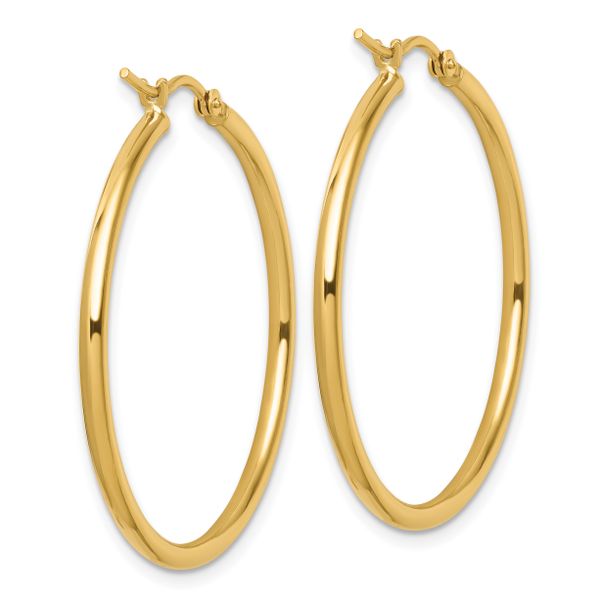 Leslie's 10K Polished Hinged Hoop Earrings - Image 4