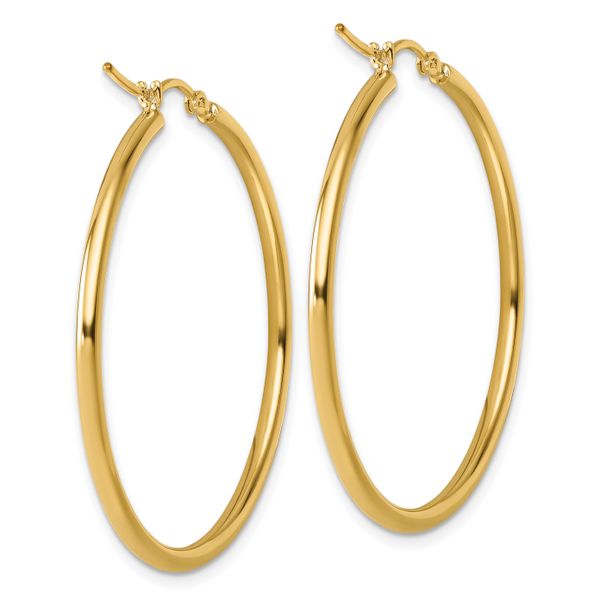 Leslie's 10K Polished Hinged Hoop Earrings - Image 4
