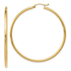 Leslie's 10K Polished Hinged Hoop Earrings