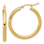 Leslie's 10K Polished Hinged Hoop Earrings