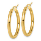 Leslie's 10K Polished Hinged Hoop Earrings - Image 2