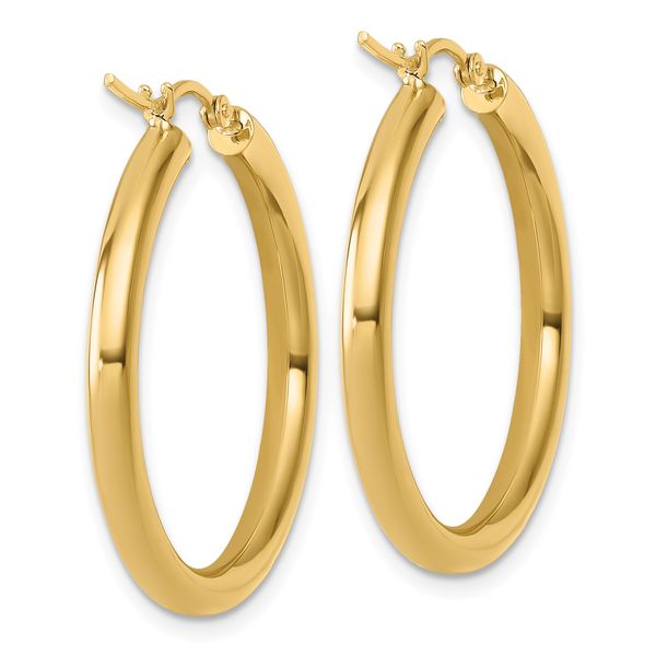 Leslie's 10K Polished Hinged Hoop Earrings - Image 4