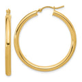 Leslie's 10K Polished Hinged Hoop Earrings