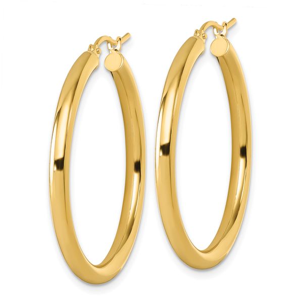 Leslie's 10K Polished Hinged Hoop Earrings - Image 2