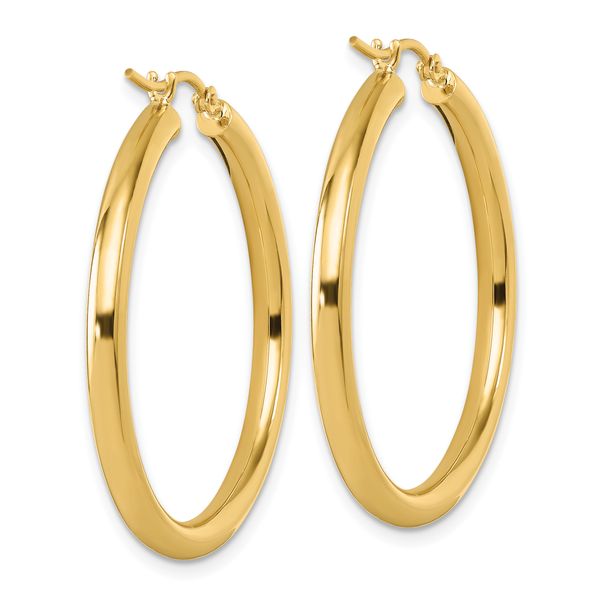 Leslie's 10K Polished Hinged Hoop Earrings - Image 4