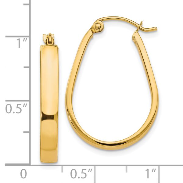 Leslie's 10K Polished Hinged Hoop Earrings - Image 4