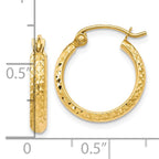 Leslie's 10K D/C Hinged Hoop Earrings - Image 4