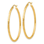 Leslie's 10K Textured Hinged Hoop Earrings - Image 2