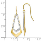 Leslie's 10K Two-tone D/C Shepherd Hook Dangle Earrings - Image 4