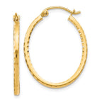 Leslie's 10K D/C Hinged Hoop Earrings