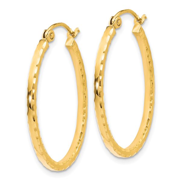 Leslie's 10K D/C Hinged Hoop Earrings - Image 2