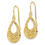 Leslie's 10K Textured D/C Shepherd Hook Dangle Earrings - Image 2