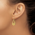 Leslie's 10K Textured D/C Shepherd Hook Dangle Earrings - Image 4