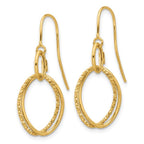 Leslie's 10K Polished and Textured Shepherd Hook Dangle Earrings - Image 2