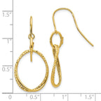 Leslie's 10K Polished and Textured Shepherd Hook Dangle Earrings - Image 4