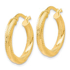 Leslie's 10K Textured Hinged Hoop Earrings - Image 2