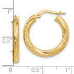 Leslie's 10K Textured Hinged Hoop Earrings - Image 4