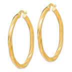 Leslie's 10K Twisted Hinged Hoop Earrings - Image 2