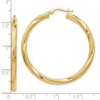 Leslie's 10K Twisted Hinged Hoop Earrings - Image 4