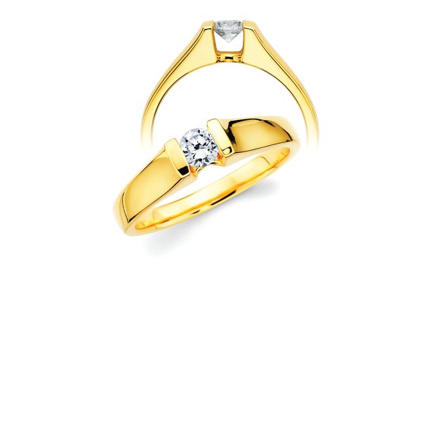 14k White Gold Engagement Ring