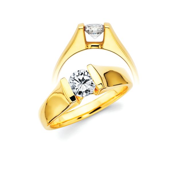 14k White Gold Engagement Ring