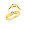 14k Yellow Gold Bridal Set