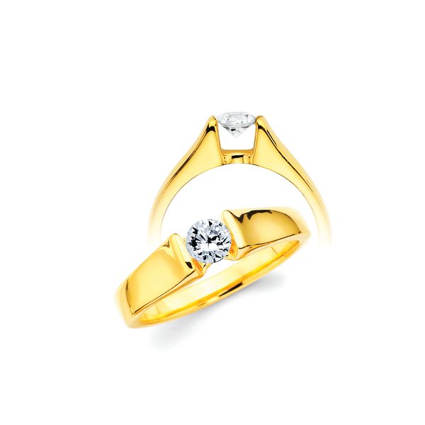 14k Yellow Gold Bridal Set