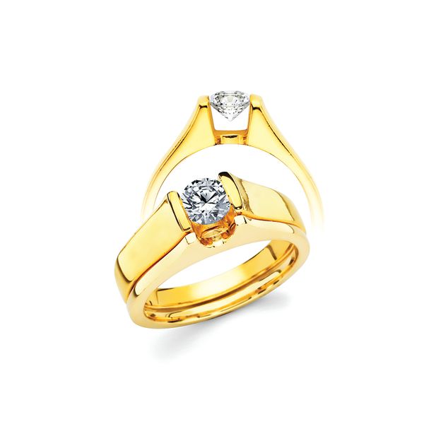 14k White Gold Bridal Set