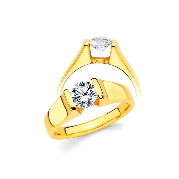14k Yellow Gold Bridal Set