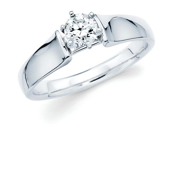 14k White Gold Engagement Ring