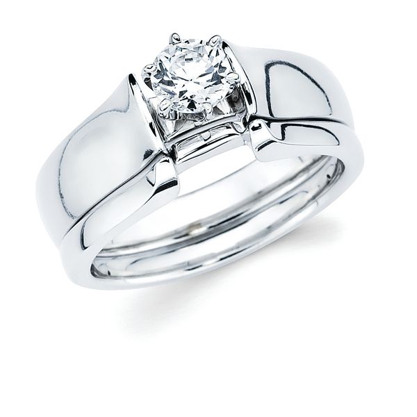 14k White Gold Bridal Set
