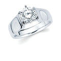 14k White Gold Bridal Set
