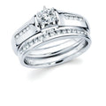 14k White Gold Bridal Set