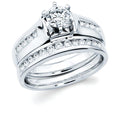 14k White Gold Bridal Set