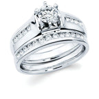 14k White Gold Bridal Set