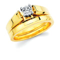 14k Yellow Gold Bridal Set