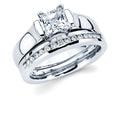 14k White Gold Bridal Set