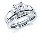 14k White Gold Bridal Set