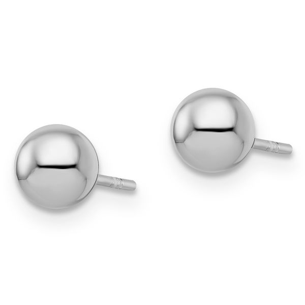 Leslie's Sterling Silve 6mm Polished Ball Post Earrings - Image 2