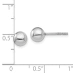 Leslie's Sterling Silve 6mm Polished Ball Post Earrings - Image 4