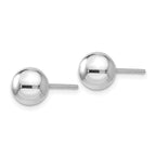 Leslie's Sterling Silve 7mm Polished Ball Post Earrings - Image 2