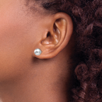 Leslie's Sterling Silve 7mm Polished Ball Post Earrings - Image 3